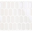 Мозаика LeeDo: Crayon White glos 38x76x8 мм, керамическая глазурованная глянцевая