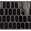 Мозаика LeeDo: Crayon Black glos 38x76x8 мм,керамическая глазурованная глянцевая