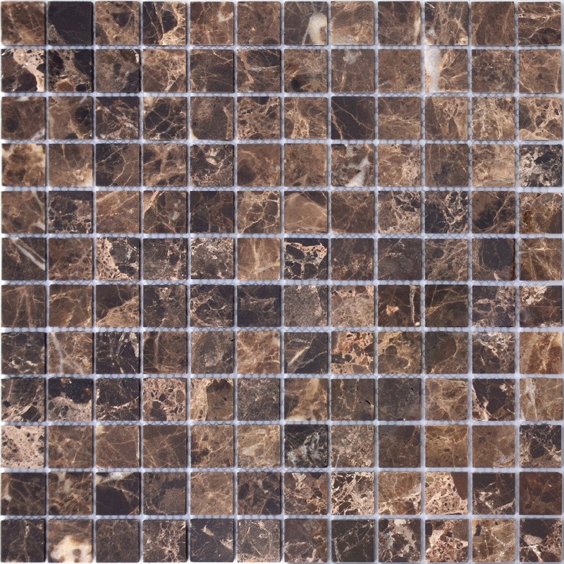 Мозаика LeeDo - Caramelle: Pietrine - Emperador Dark полированная 23x23x4 мм