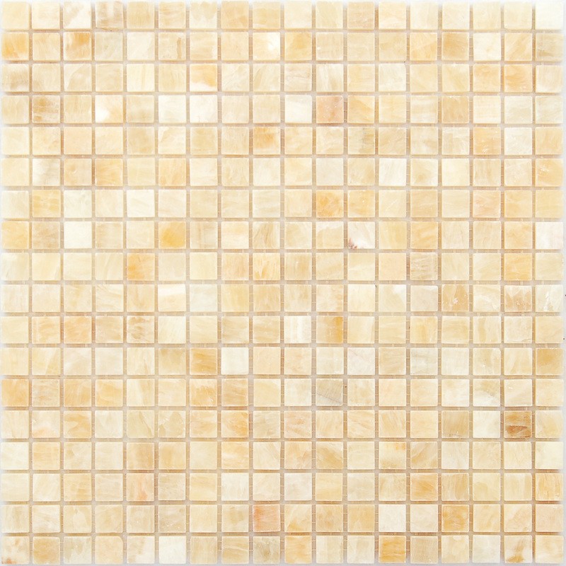 Мозаика LeeDo - Caramelle: Pietrine - Onice Beige полированная 15x15x7 мм